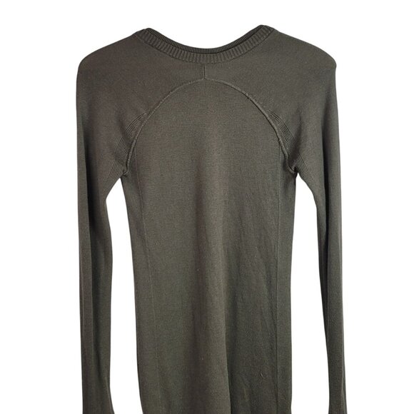 Lululemon Sunshine Coast Sweater Green SZ 4 Long Sleeve Thumbhole Cashmere Blend - Picture 5 of 9